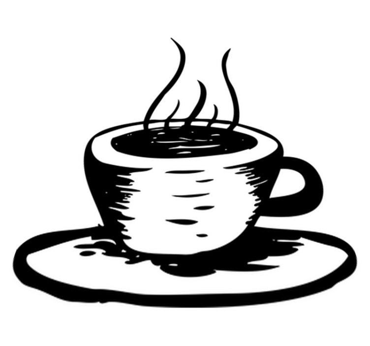 Vinyl tapijt keuken koffie met melk - TenStickers