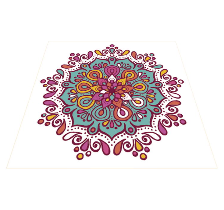 Vinyl tapijt keuken kleurrijke tegels mandala - TenStickers