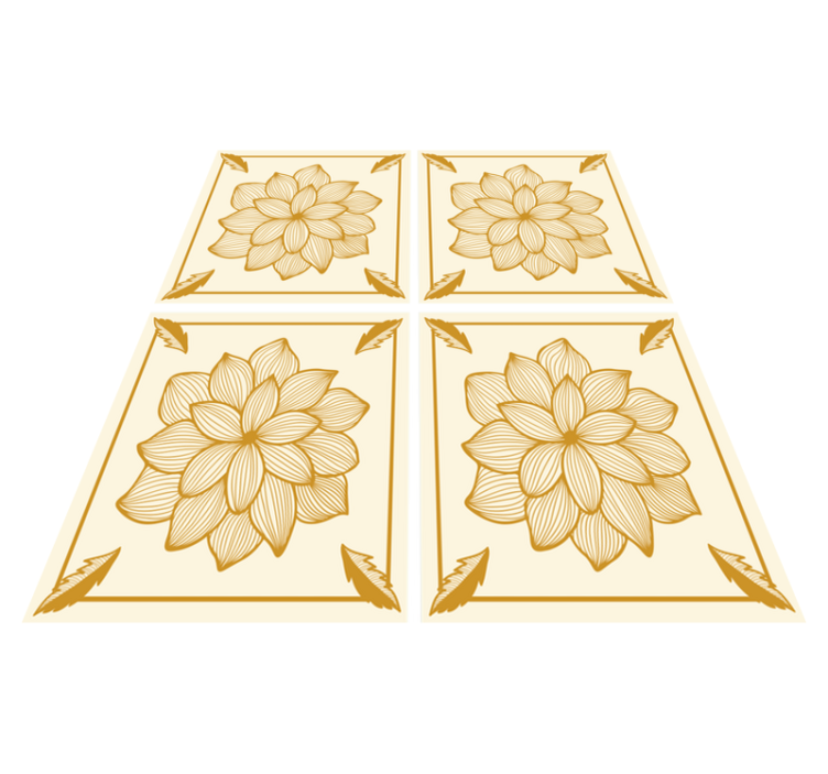 Vinyl tapijt keuken floral bandada paisley tegel - TenStickers
