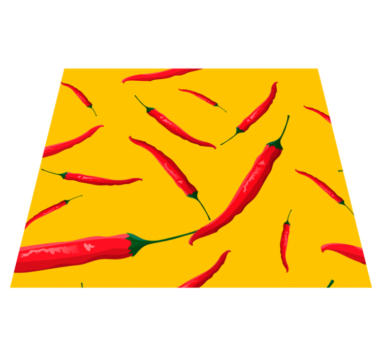 Vinyl tapijt keuken rode en gele paprika's - TenStickers