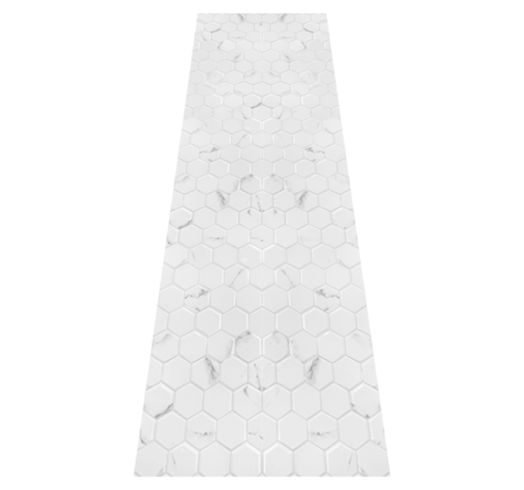 Vinyl tapijt keuken elegante grijze hexagon tegels - TenStickers