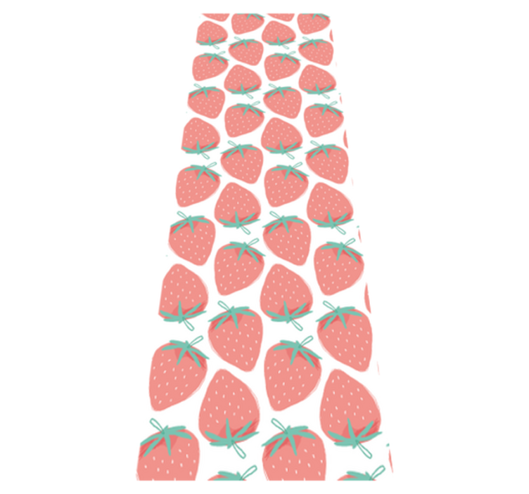 Vinyl tapijt keuken naadloos aardbeienpatroon pastel - TenStickers