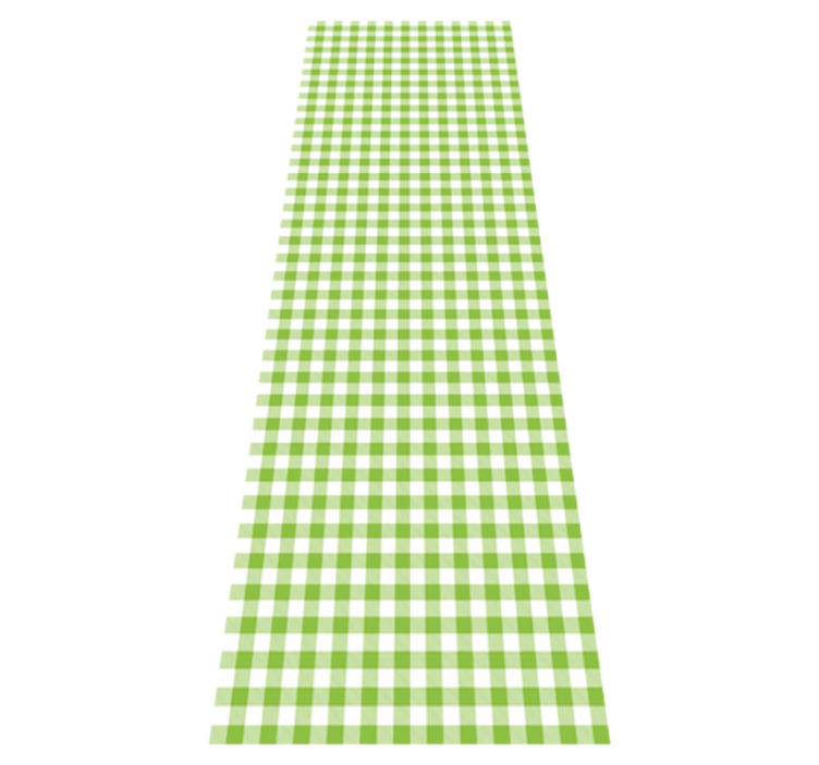 Vinyl tapijt keuken groen geruit patroon - TenStickers