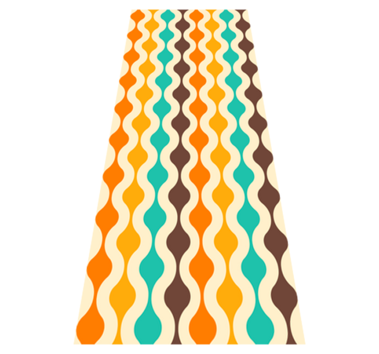 Vinyl tapijt keuken geometrisch retro midden 70s - TenStickers