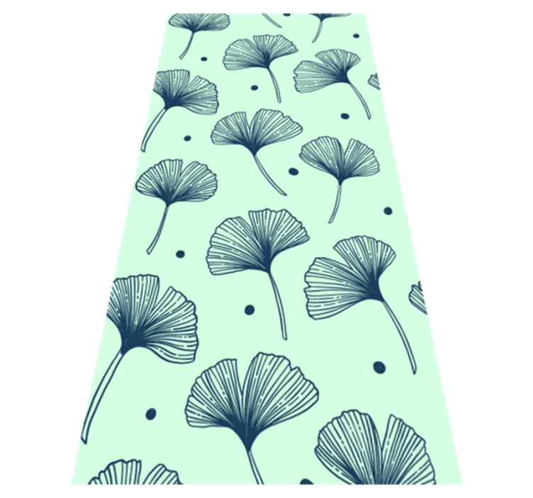 Vinyl tapijt keuken bloemen blauw kleur - TenStickers