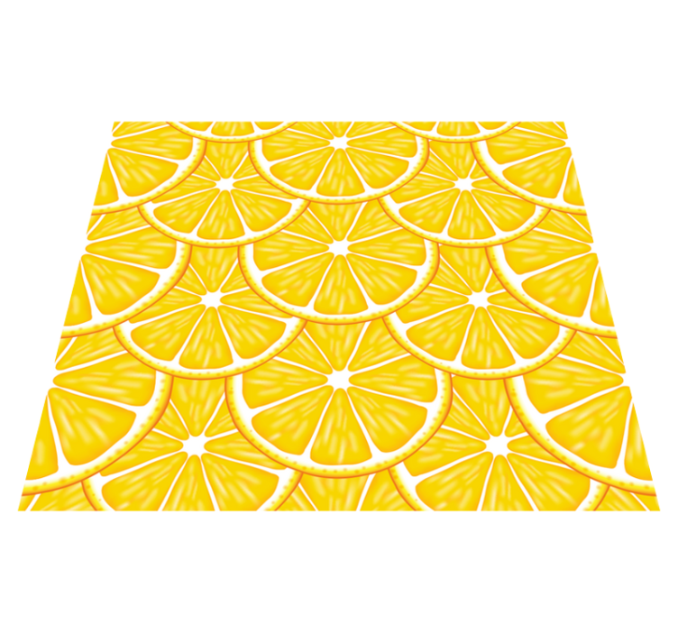 Vinyl tapijt keuken oranje patroon - TenStickers