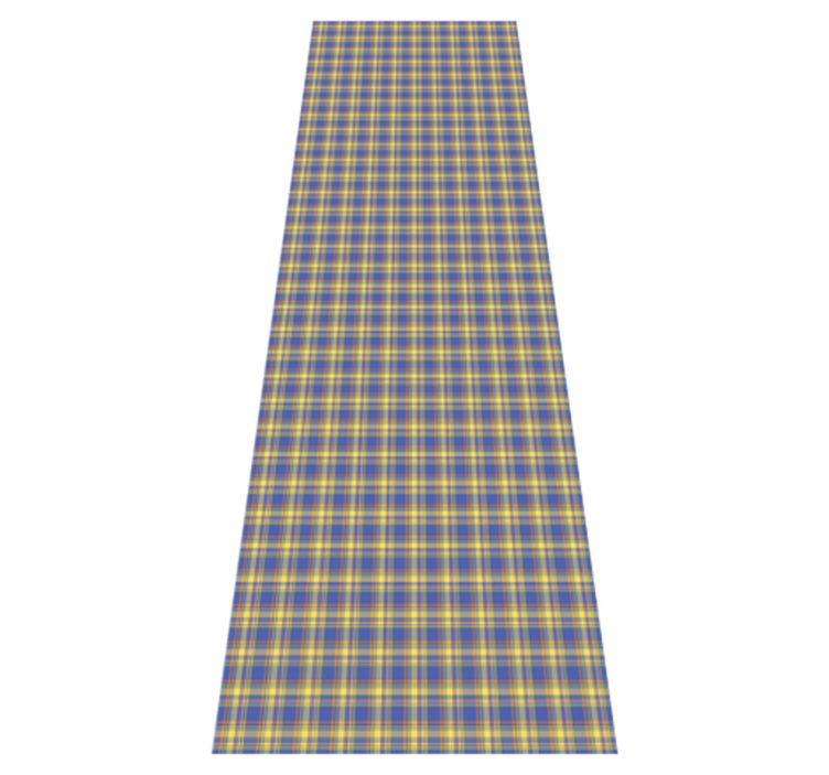 Vinyl tapijt keuken blauw geruit tartan patroon - TenStickers