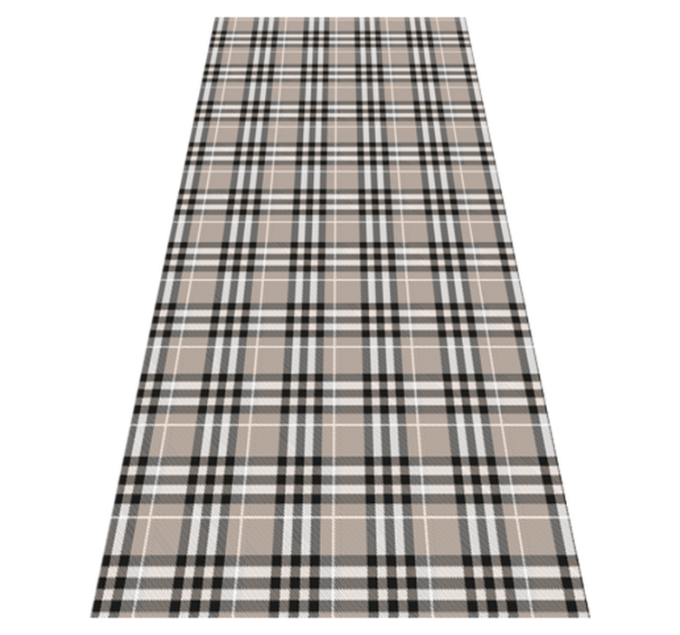 Vinyl tapijt keuken traditioneel grijs tartan patroon - TenStickers