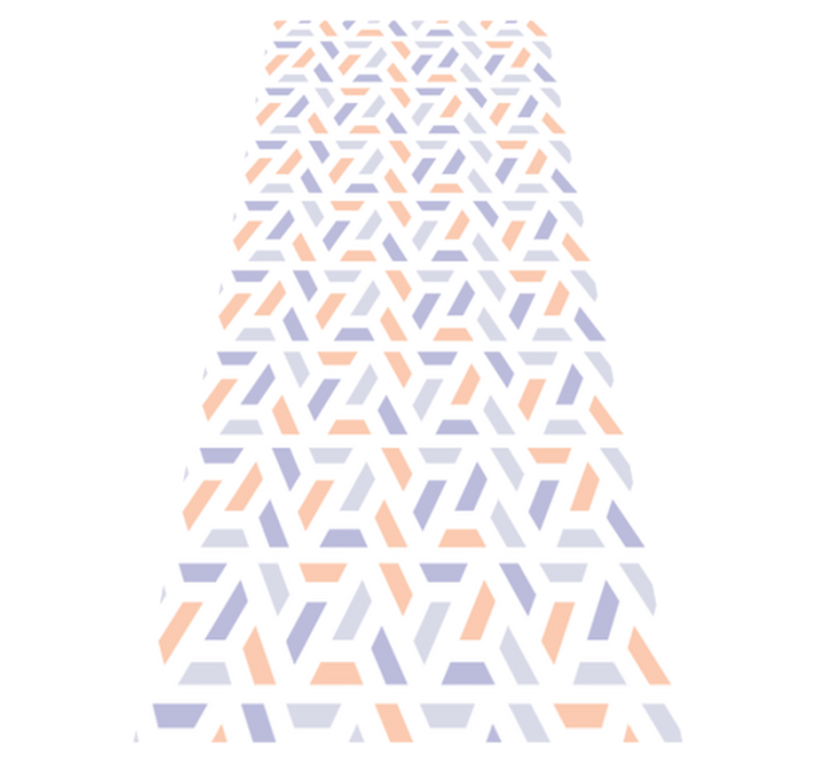 Vinyl tapijt keuken met geometrische lijnen in nordic stijl - TenStickers