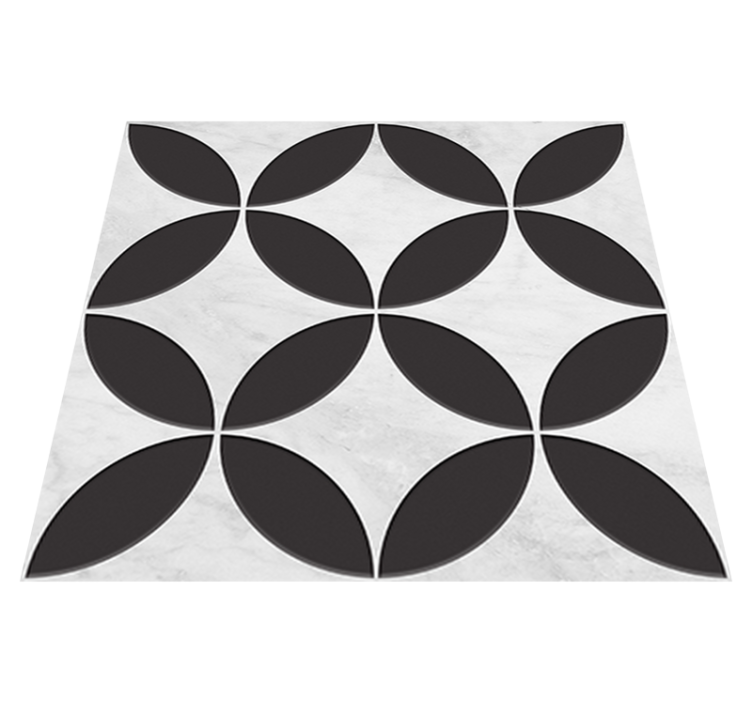 Vinyl tapijt badkamer hydraulische bloemen tegels - TenStickers