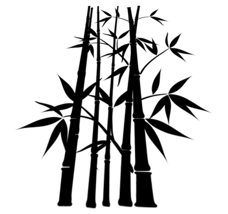 Vinyl tapijt badkamer bamboe planten decoratie - TenStickers