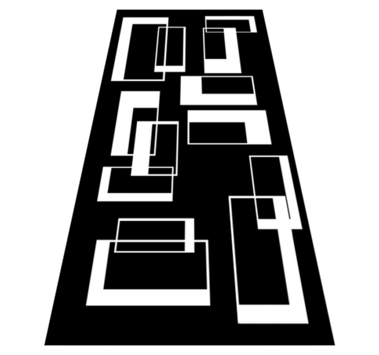 Vinyl tapijt badkamer minimalistische rechthoeken - TenStickers