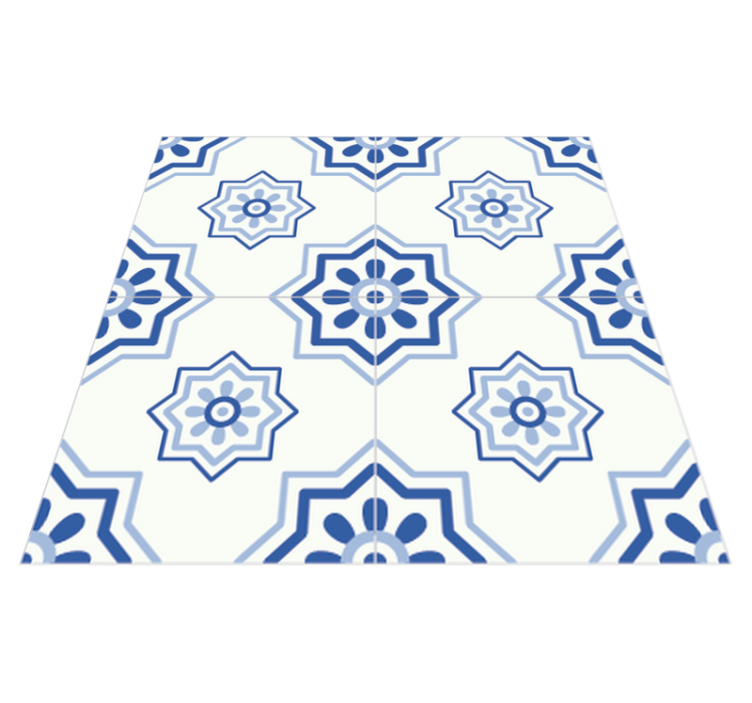 Vinyl tapijt badkamer blauwe tegelstickers - TenStickers