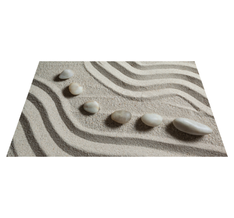 Vinyl tapijt badkamer zen pad zand - TenStickers