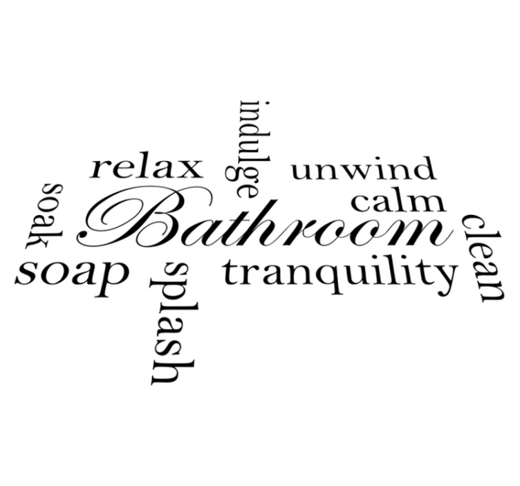 Vinyl tapijt badkamer ontspannende woorden - TenStickers