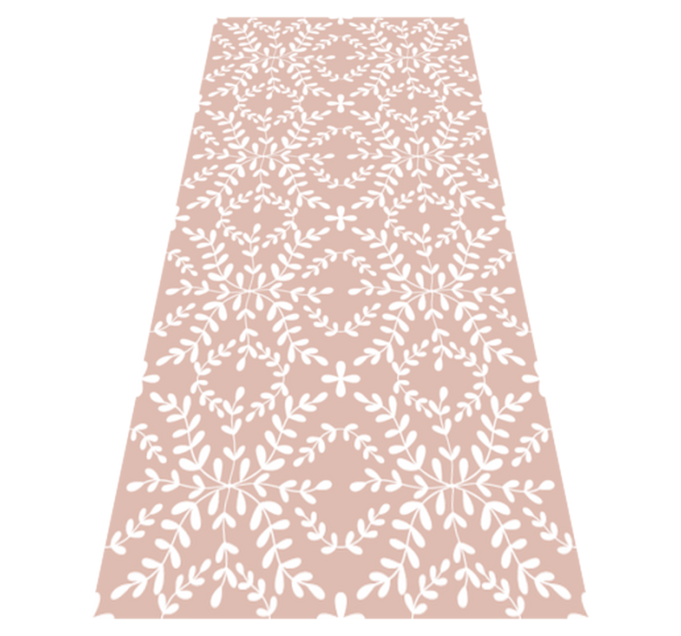 Vinyl tapijt bloemen en planten vintage siertakken patroon - TenStickers
