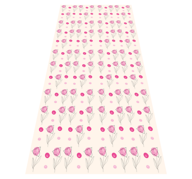 Vinyl tapijt bloemen en planten bugambilia patrón - TenStickers