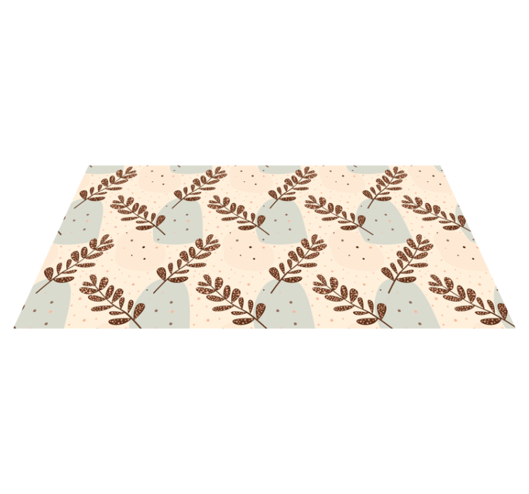 Vinyl tapijt bloemen en planten pastel esthetiek - TenStickers