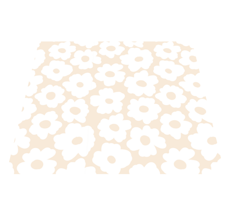 Vinyl tapijt bloemen en planten witte klaproos - TenStickers