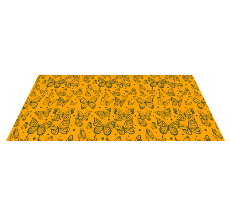 Vinyl tapijt bloemen en planten vlinderplant achtergrond - TenStickers