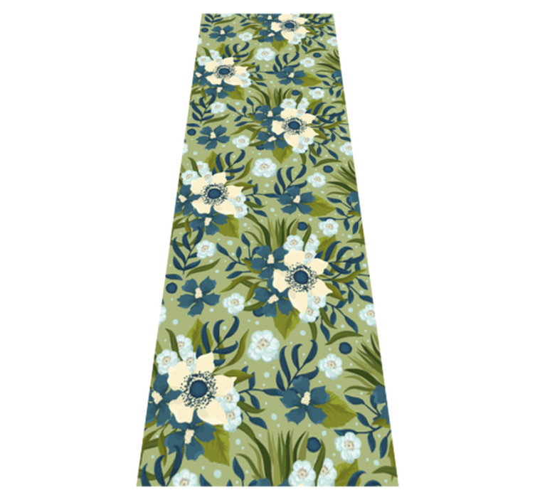 Vinyl tapijt bloemen en planten natuurpatroon - TenStickers