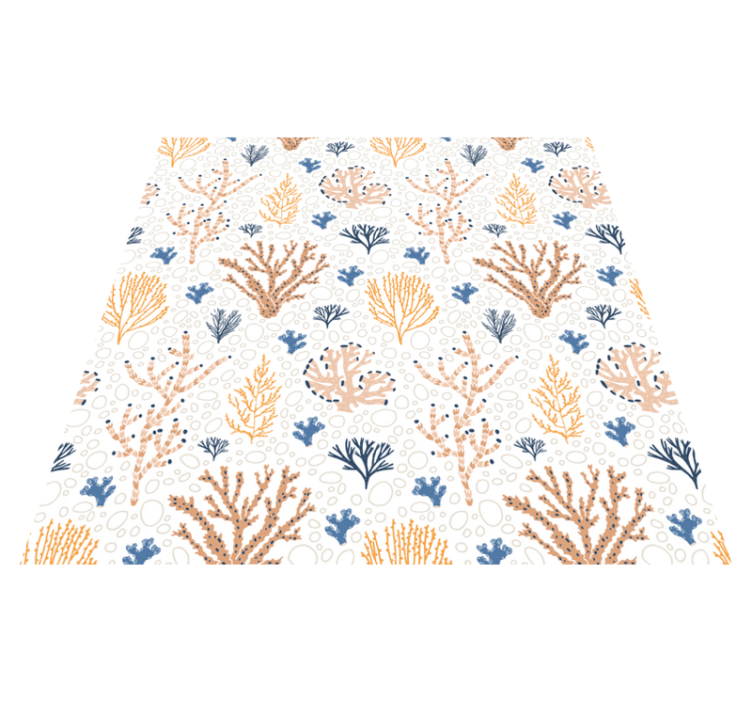 Vinyl tapijt bloemen en planten stijlvol koraalpatroon - TenStickers