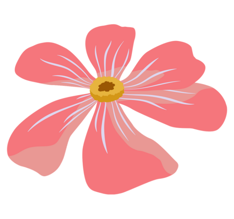 Vinyl tapijt bloemen en planten roze bloemen ontwerp - TenStickers