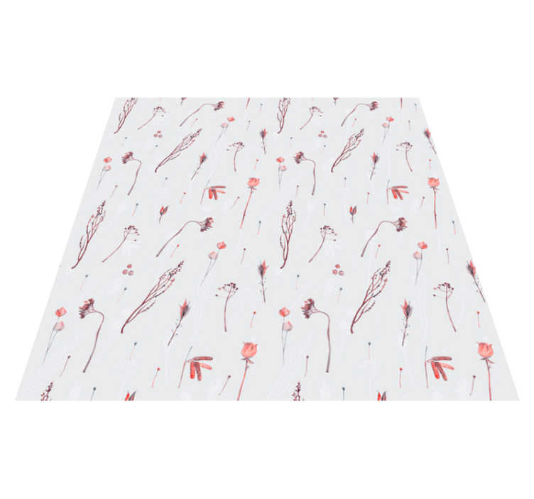 Vinyl tapijt bloemen en planten met verfijnd bloemmotief - TenStickers