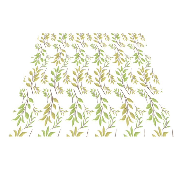 Vinyl tapijt bloemen en planten weelderig groen motief - TenStickers