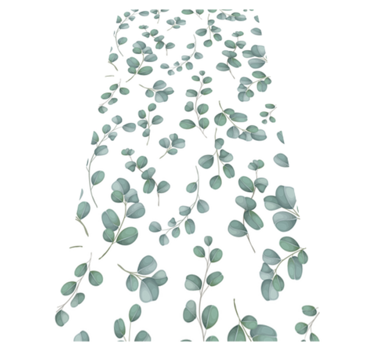 Vinyl tapijt bloemen en planten eucalyptus groen ontwerp - TenStickers
