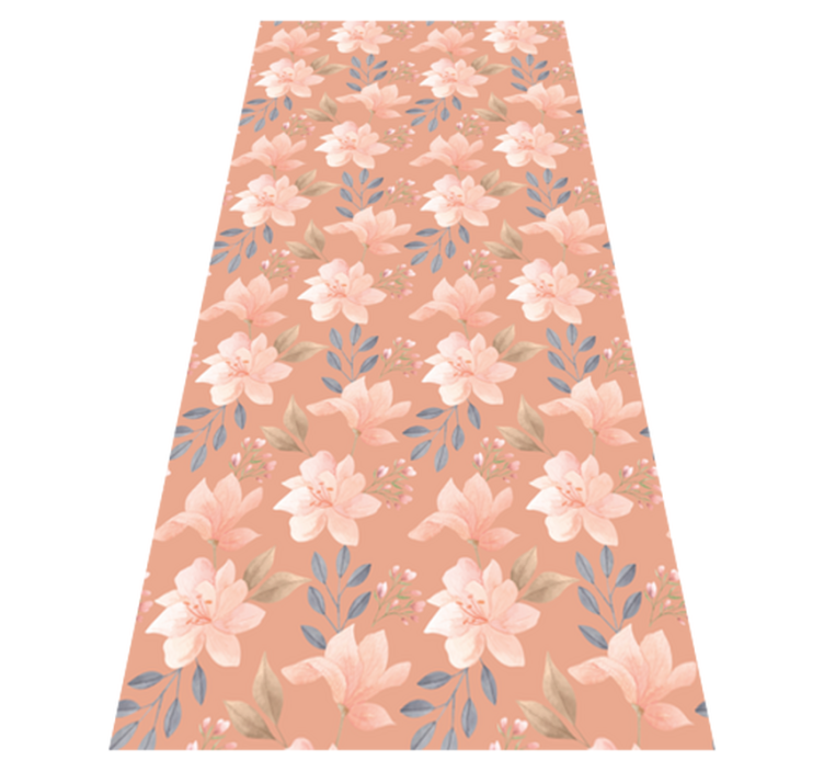 Vinyl tapijt bloemen en planten bloesem floral patroon - TenStickers