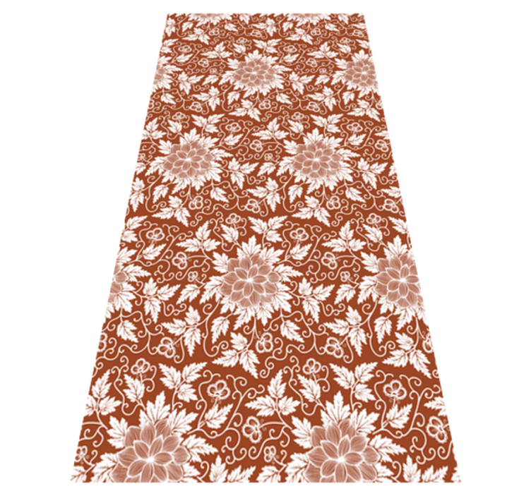Vinyl tapijt bloemen en planten botanische compositie - TenStickers