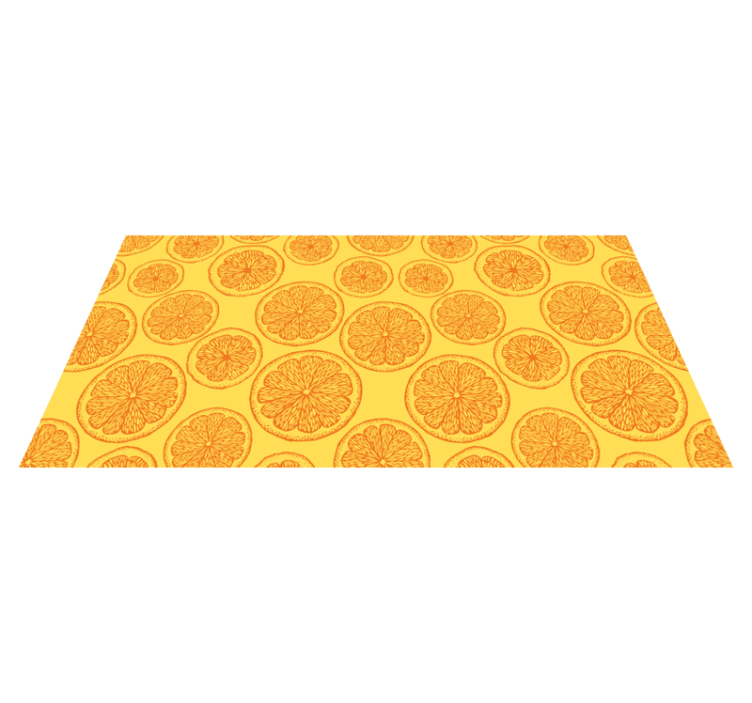 Vinyl tapijt bloemen en planten citrusplakmotief - TenStickers