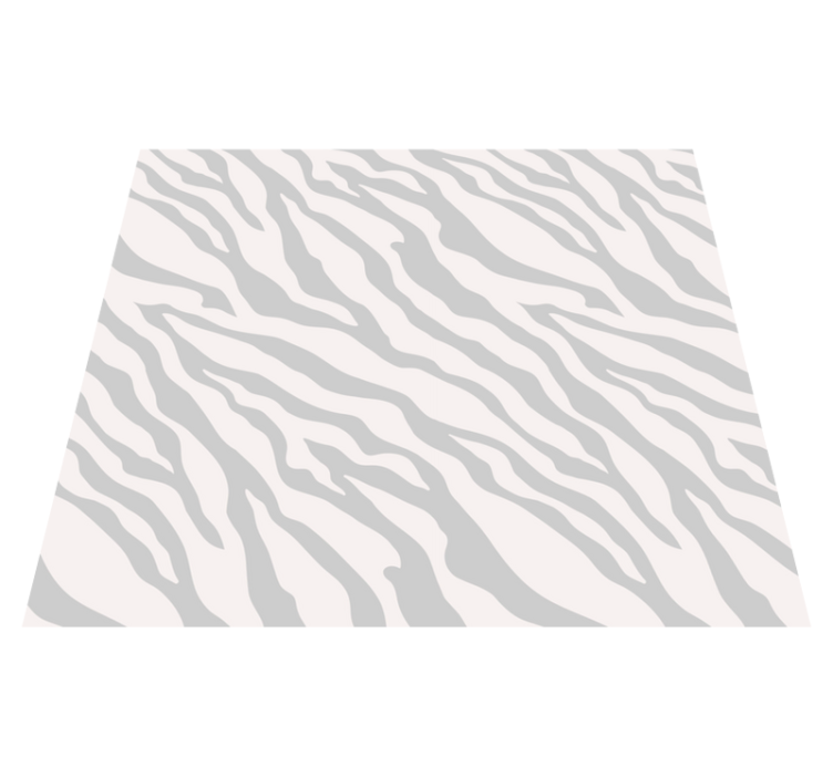 Vinyl vloerkleed dierenprint lichtgrijs zebrapatroon - TenStickers