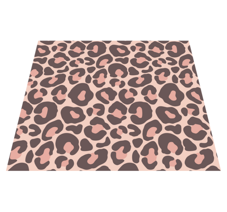 Vinyl vloerkleed dierenprint roze luipaard print - TenStickers