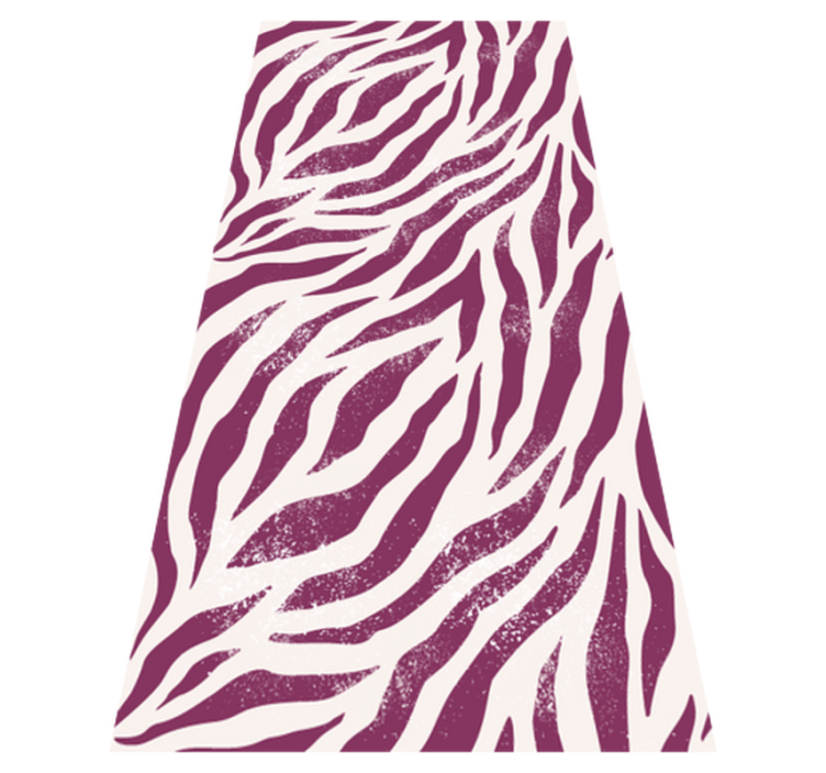 Vinyl vloerkleed dierenprint paars en witte zebra patroon - TenStickers