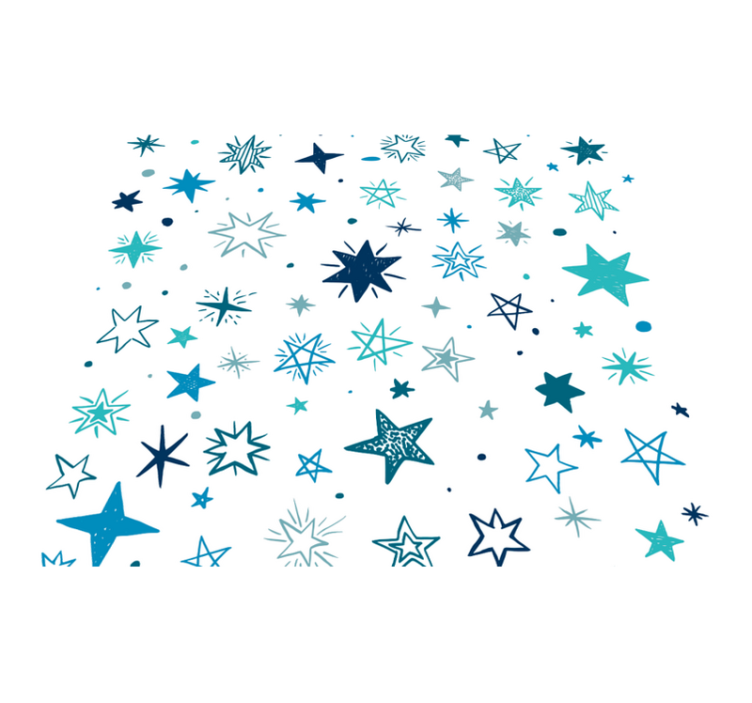 Vinyl tapijt sterren geometrisch sterrenpatroon - TenStickers