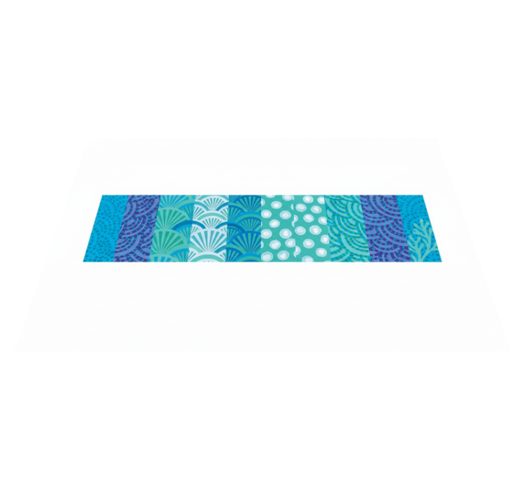Vinyl tapijt woonkamer turquoise oceaan patroon - TenStickers