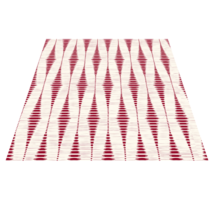 Vinyl tapijt geometrisch rode rabaul ikat - TenStickers