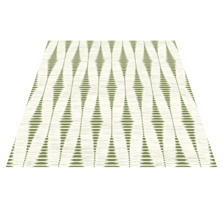 Vinyl tapijt geometrisch mosgroen rabaul ikat - TenStickers