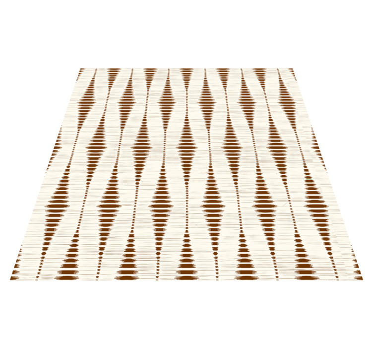 Vinyl tapijt geometrisch chocoladebruin ikat - TenStickers