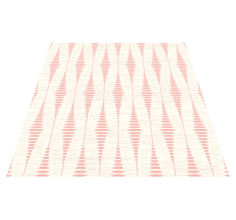 Vinyl tapijt geometrisch pastelroze rabaul ikat - TenStickers