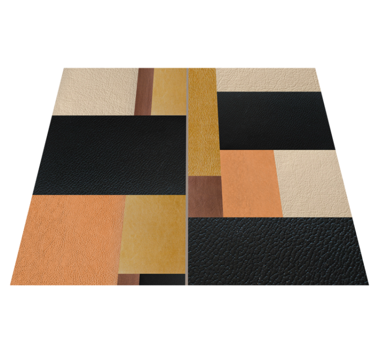Vinyl tapijt geometrisch met textuur blokken - TenStickers