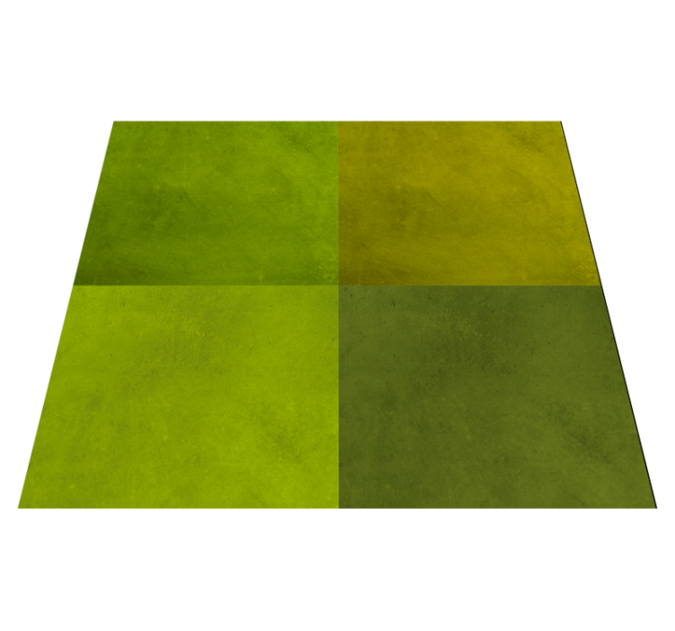 Vinyl tapijt geometrisch moderne groene vierkanten - TenStickers