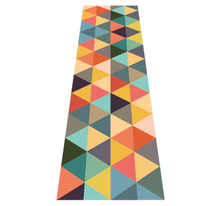 Vinyl tapijt geometrisch multicolor geometrische patronen - TenStickers