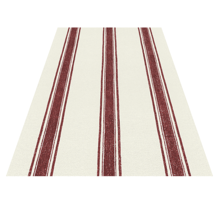 Vinyl tapijt geometrisch verticale lijnen rood - TenStickers