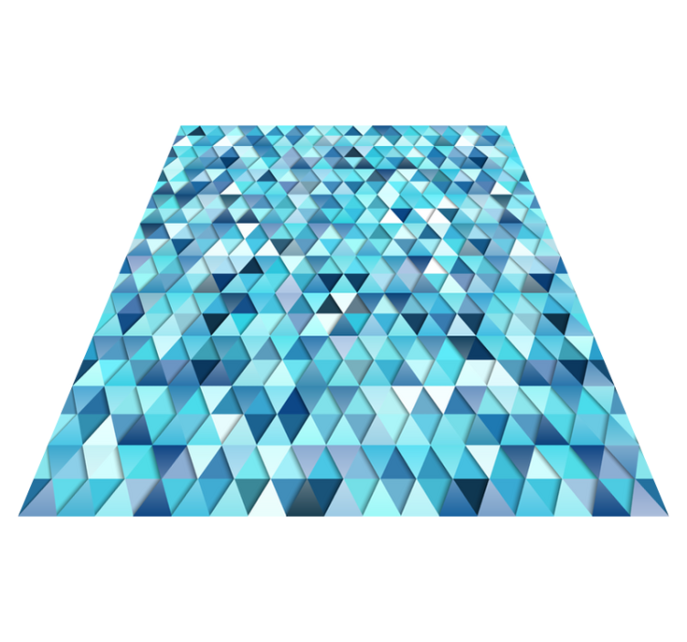 Vinyl tapijt geometrisch blauwe abstractie - TenStickers