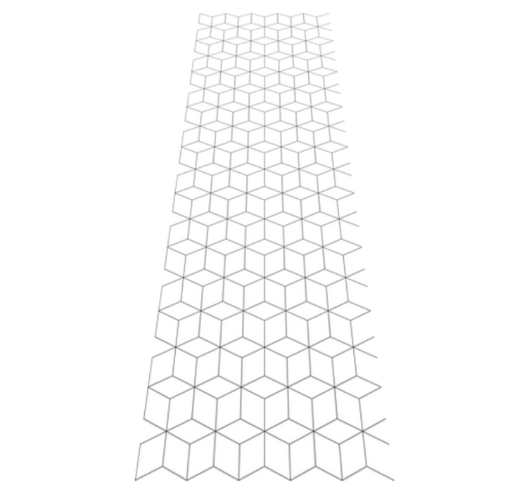 Vinyl tapijt geometrisch cubes patroon - TenStickers