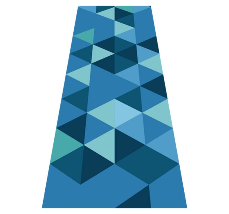 Vinyl tapijt geometrisch blauwe vierkanten - TenStickers