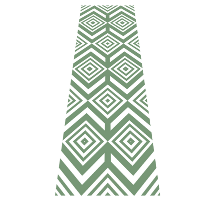 Vinyl tapijt geometrisch groene ruiten - TenStickers